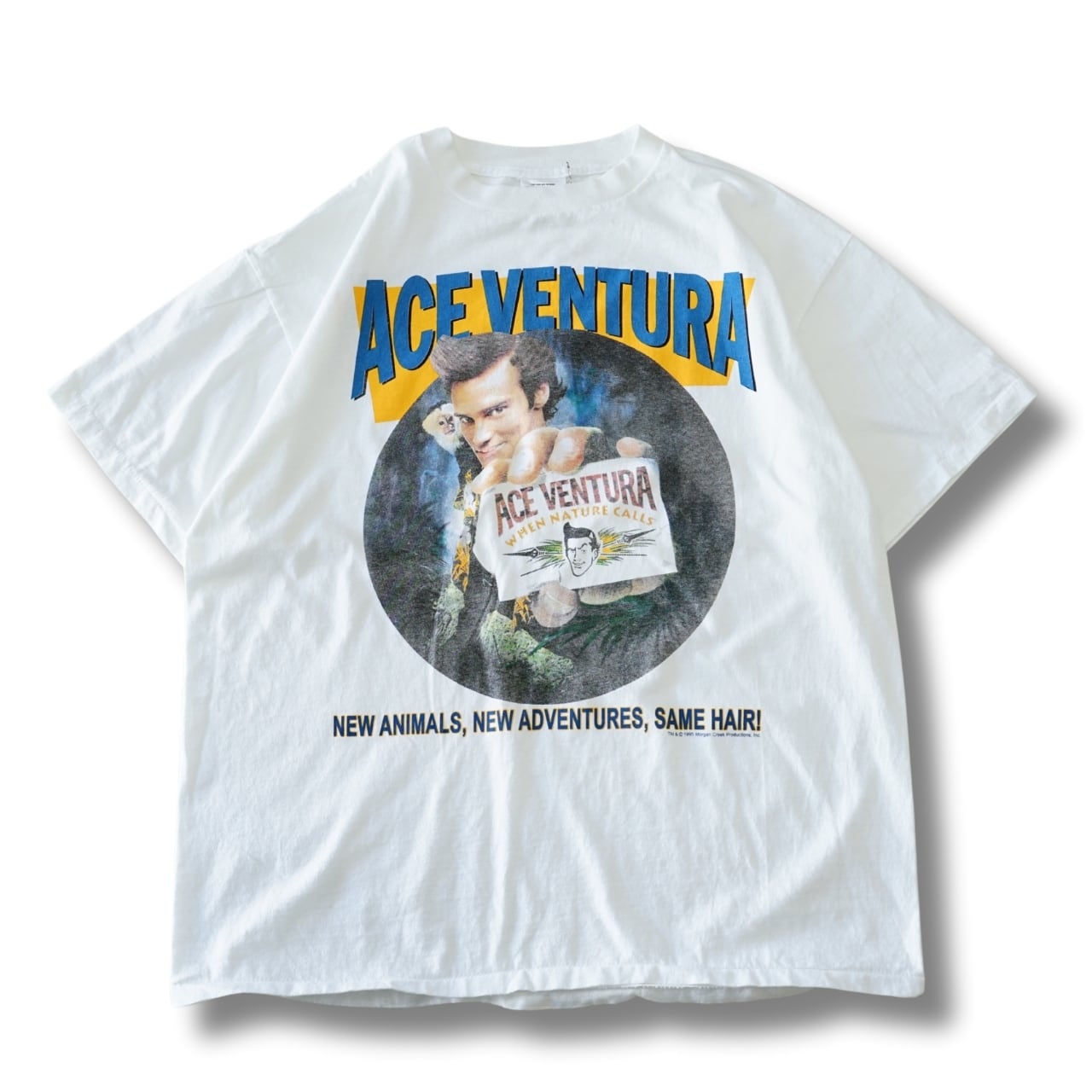 ACE VENTURA エース ベンチュラ ムービー Tシャツ ホワイト XL｜NA341