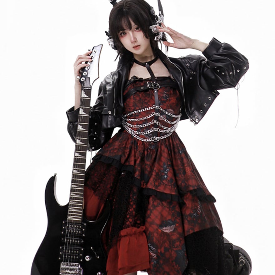 ゴスロリ通販 With U パンク ジャケット ロリパン ライブ衣装 バンド衣装 イベント ライブ衣装