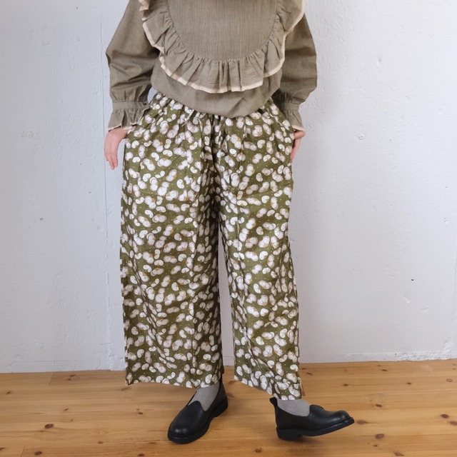 Gauze#(ガーゼ) CORDUROY VIVIENNE PANTS コーデュロイ サイドフリルパンツ（4色）