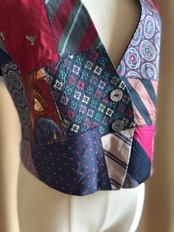 patchwork design short vest-5193-9