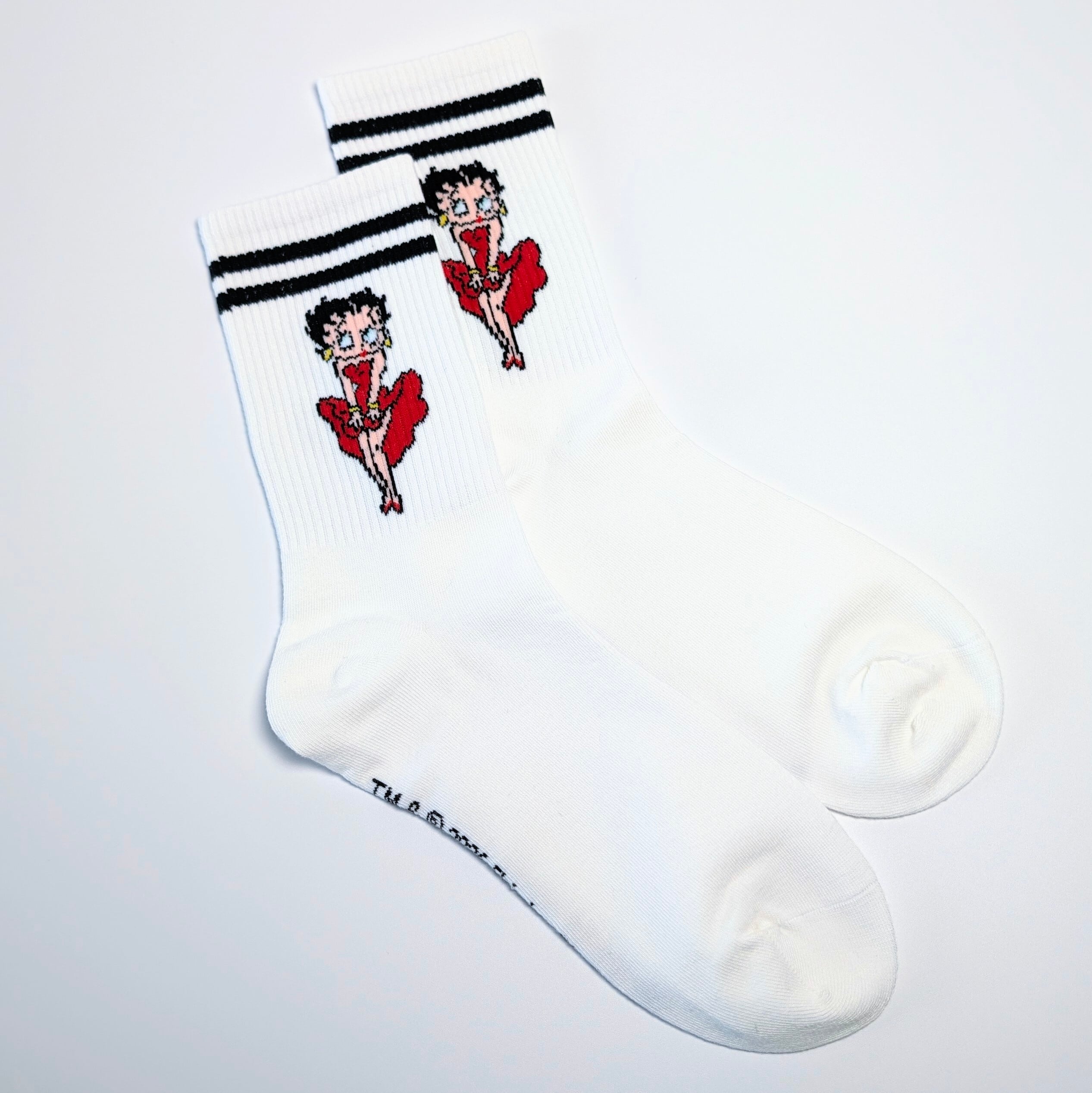 ♧【 crew socks / クルーソックス 】Betty Boop（ ベティちゃん ）靴下 / ソックス〚アメリカン雑貨 アメトイ〛