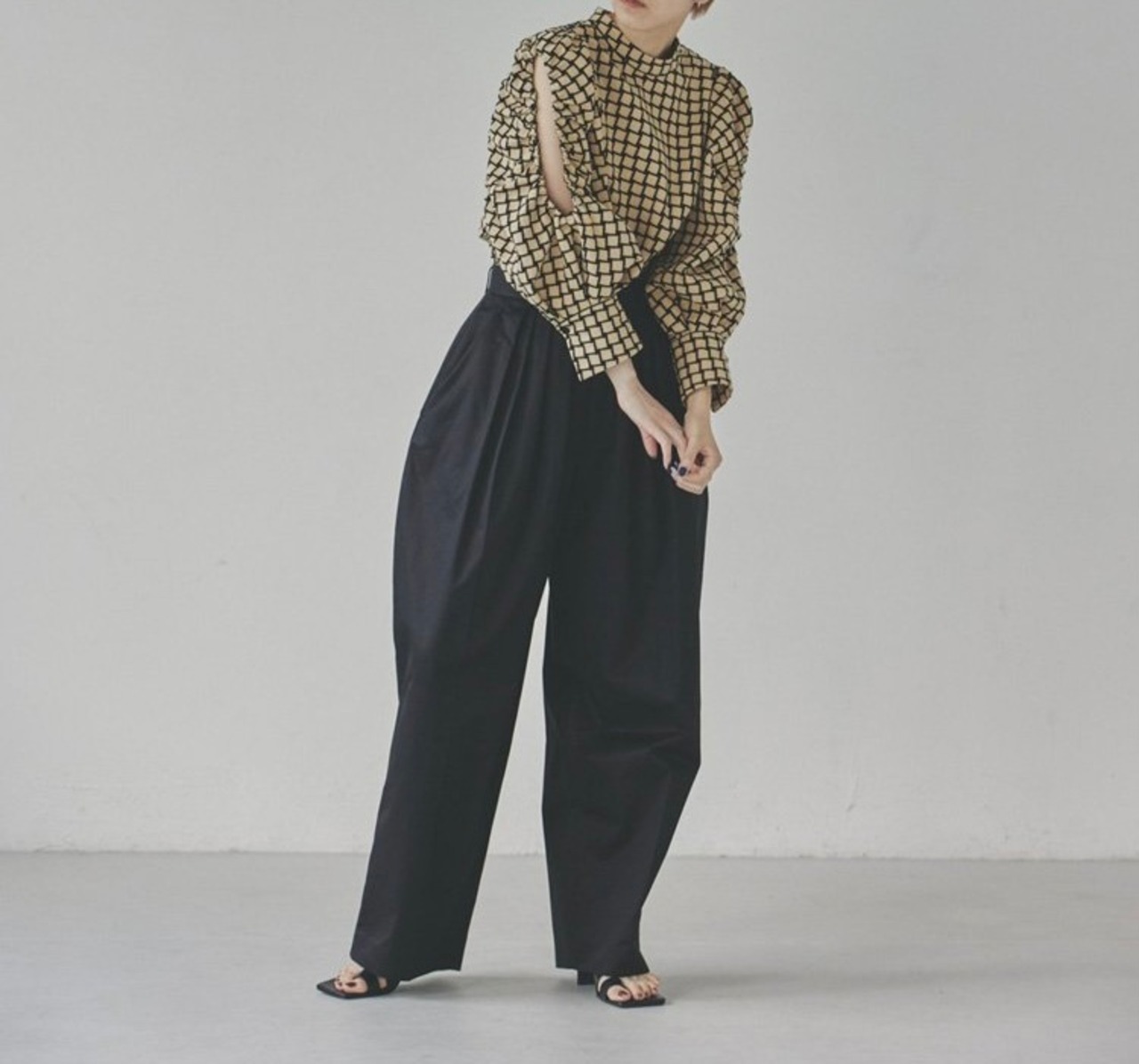 Openshoulder Jacquard Blouse | Loveliest