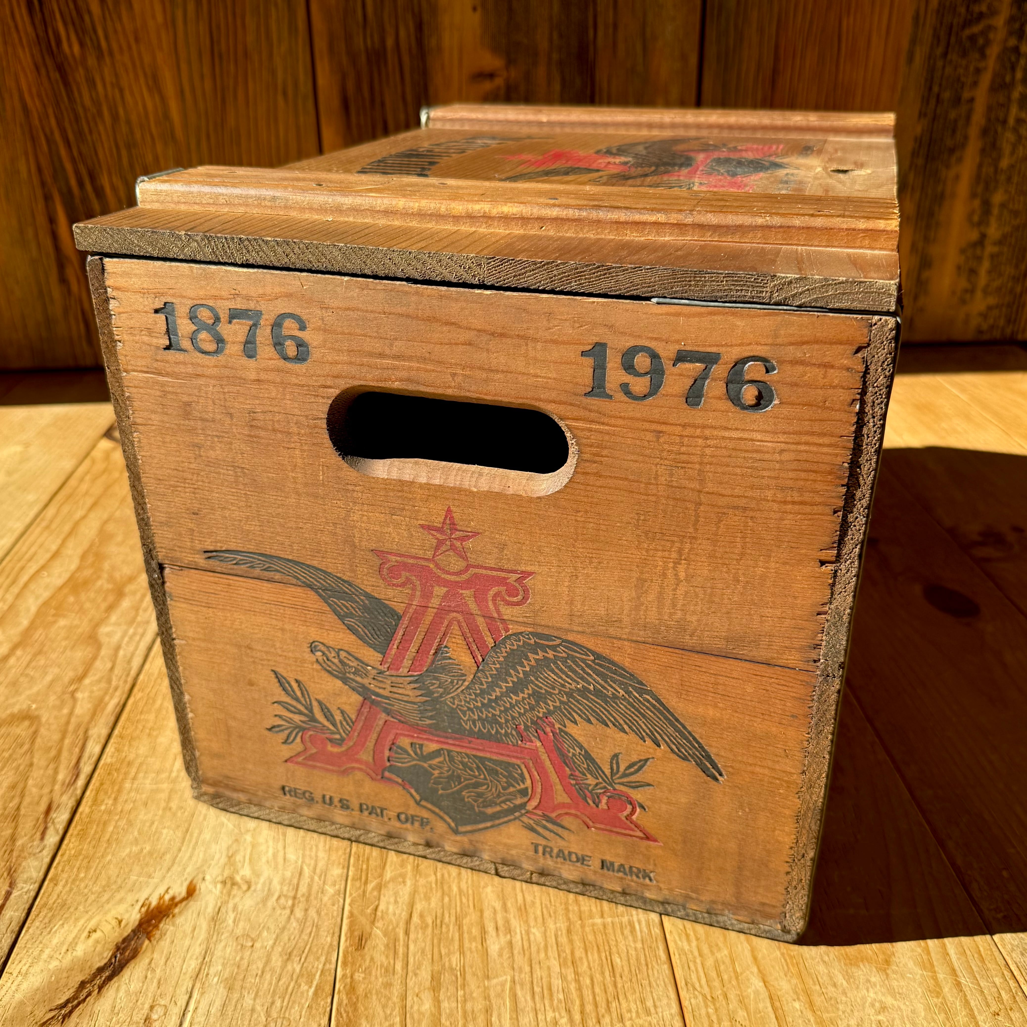 “アメリカ　ヴィンテージ　ボトルボックス” レトロ Vintage BUDWEISER Wood Box 木箱 バドワイザー 収納 ディスプレイ