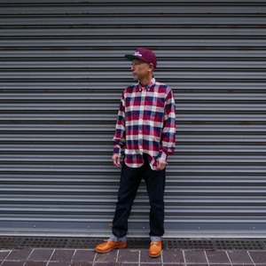 ( RED × NAVY ) CHECK OFFICER SHIRTS