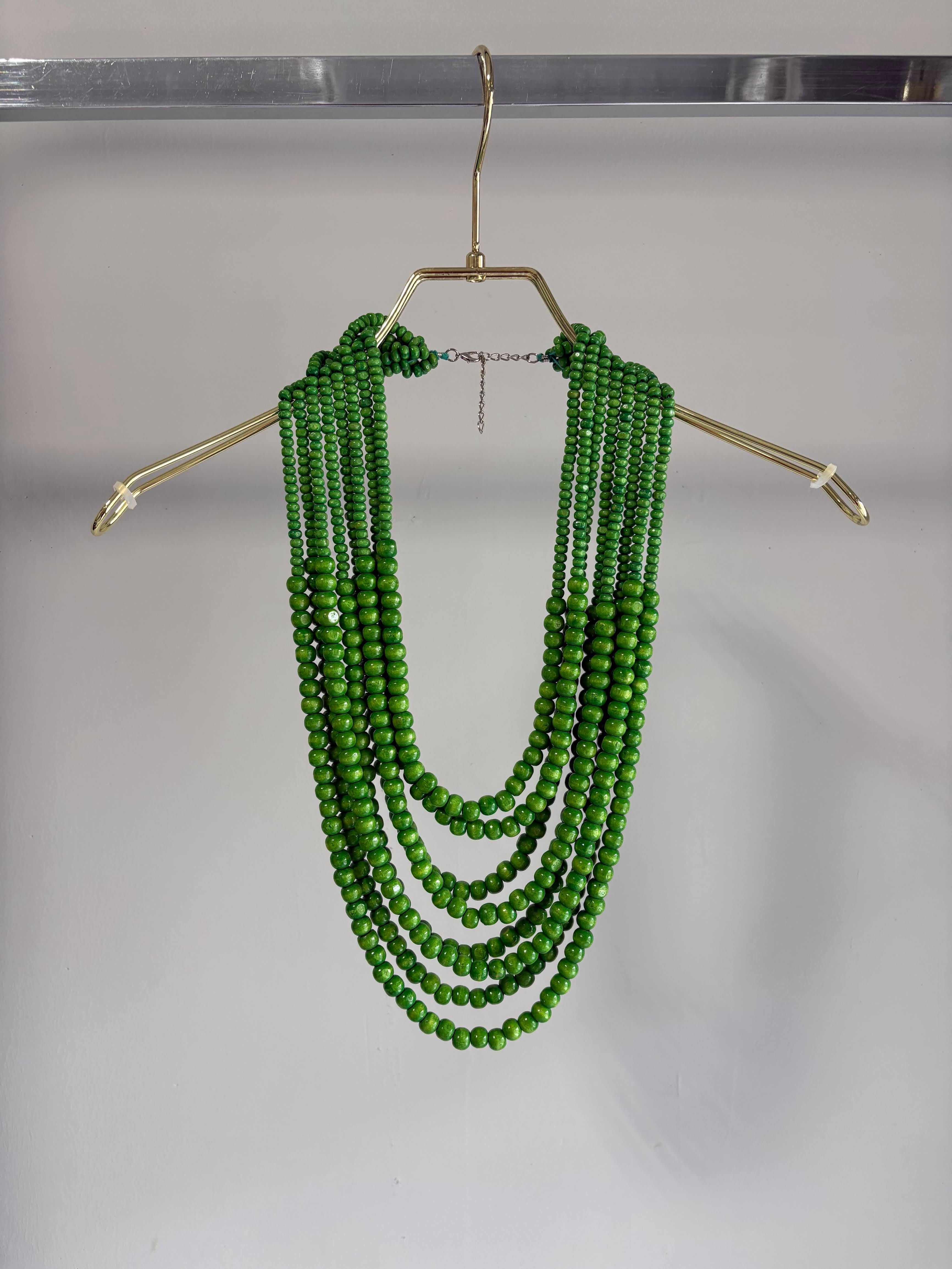 予約販売【 Margaux Vintage 】木製ビーズネックレス (26064) 4月旬頃