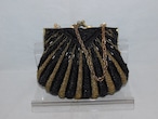 黒色&金色ビーズビィンテージバック black color &gold color bead vintage bag(made in Japan)