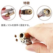 閉鎖フローロックタイヤ 2個 スレッド ノズルアダプター車 インフレータアクセサリー 高速変換ップタイプノズル インフレータポンプ 純銅 カーポンプ アクセサリー