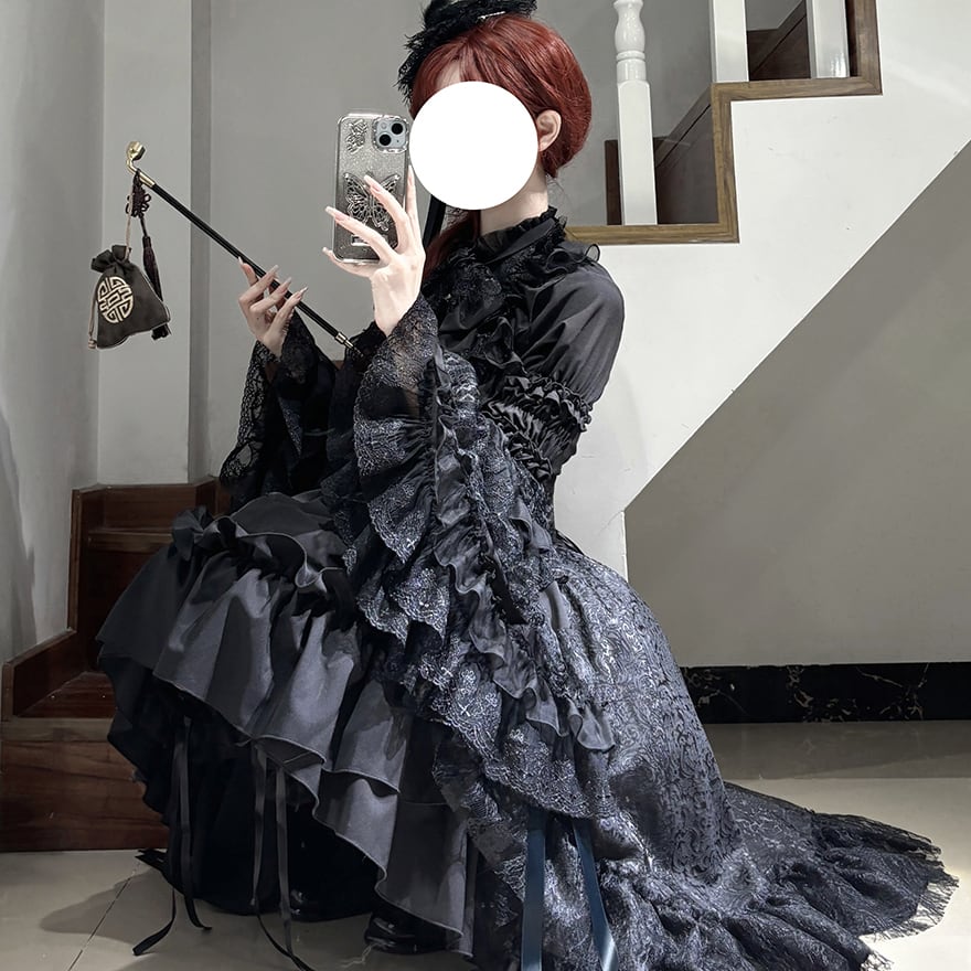 地雷系 ゴスロリ ドレス セットアップ ダークゴシック 闇かわいい