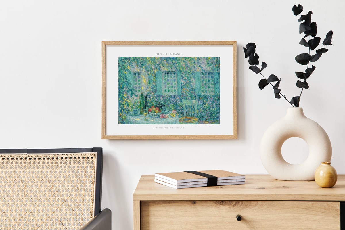 アンリ・ル・シダネル テーブル 陽の中の葉 ジェルブロワ アート