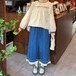 2色/裾レースフレアパンツ ・12603