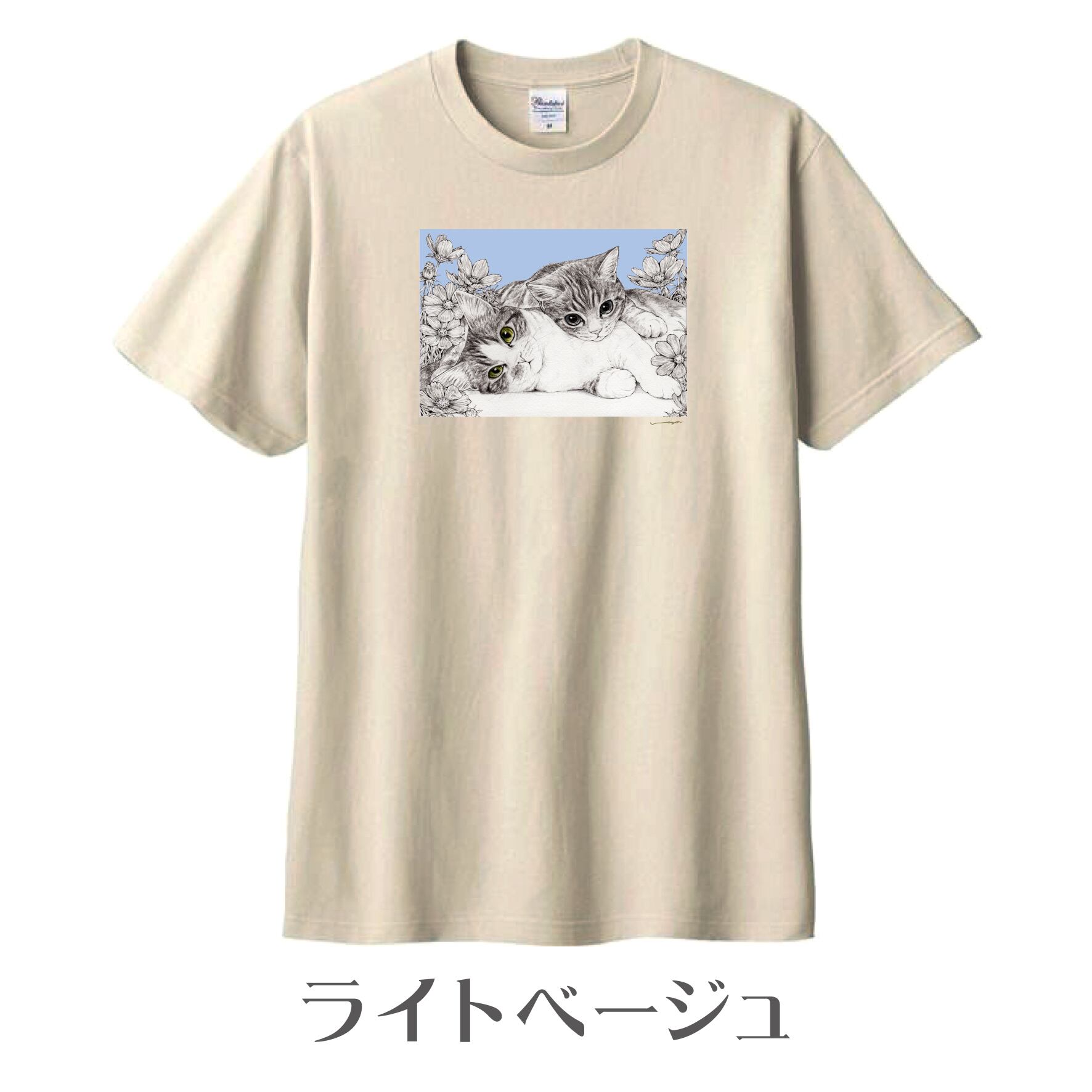 maoo Tシャツ catnap_1 | もんしゃみにおん【ねこ作家の雑貨店】