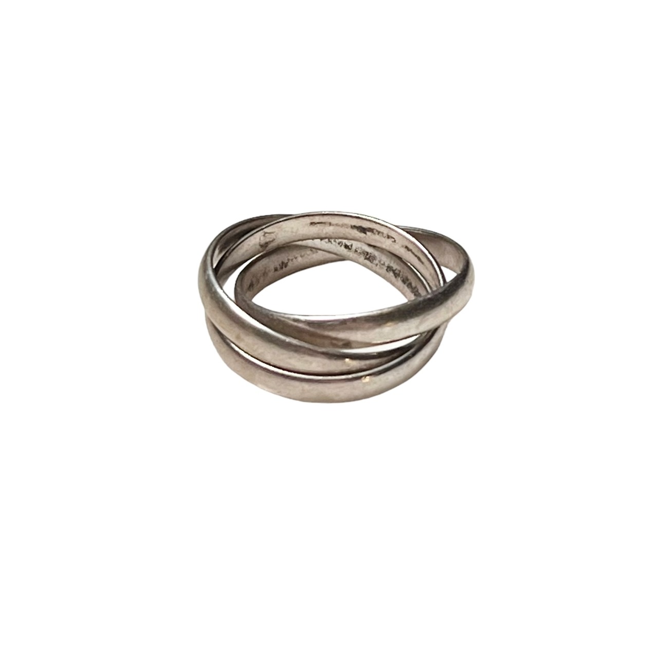 vintage silver trinity ring