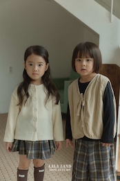 【取寄】LALALAND (Kids)イブチェックスカート|秋服|韓国子供服| 26/SM