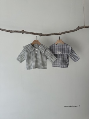 期間限定！【即納】mienbloom.B ) Check porter sailor shirt (bebe)♡