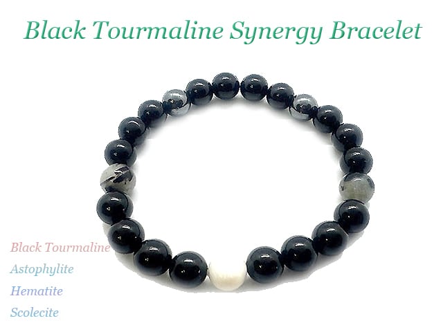 ブラックトルマリンシナジーブレスレット(8㎜ビーズ)