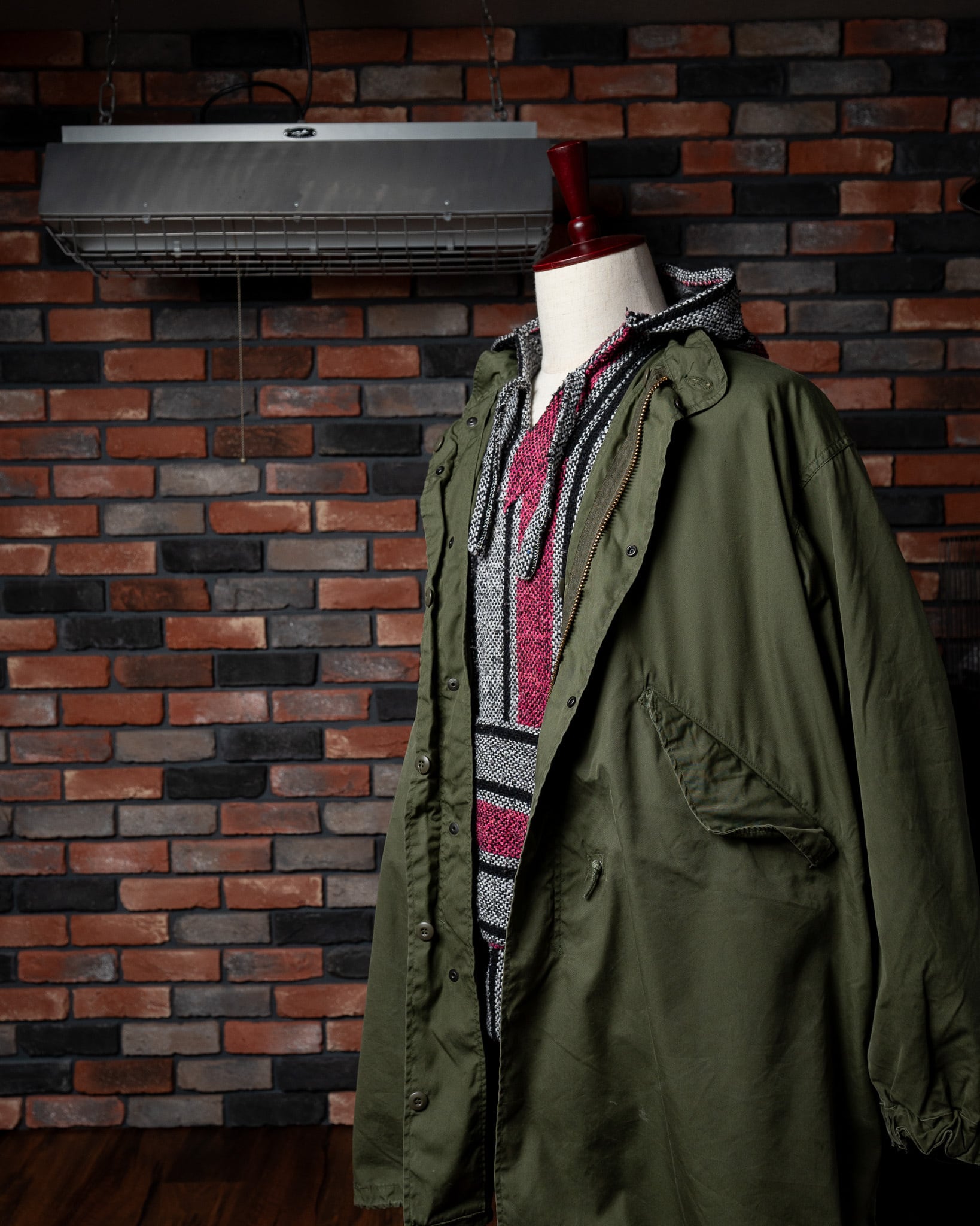 ロンハーマン別注　メキパ　メキシカンパーカー　カーキ　フリーサイズ　グリーン USED】Mexican Parka Baja Hoodie メキシカンパーカー メキパ バハ