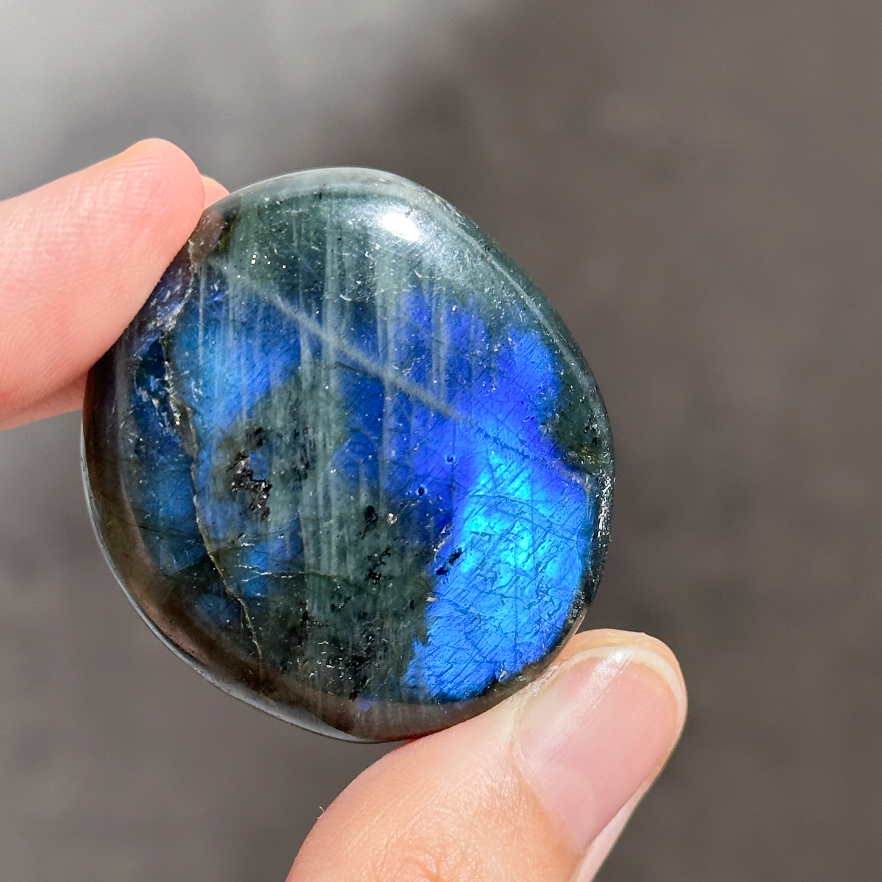 ラブラドライト パームストーン 33◇ Labradorite ◇天然石・鉱物
