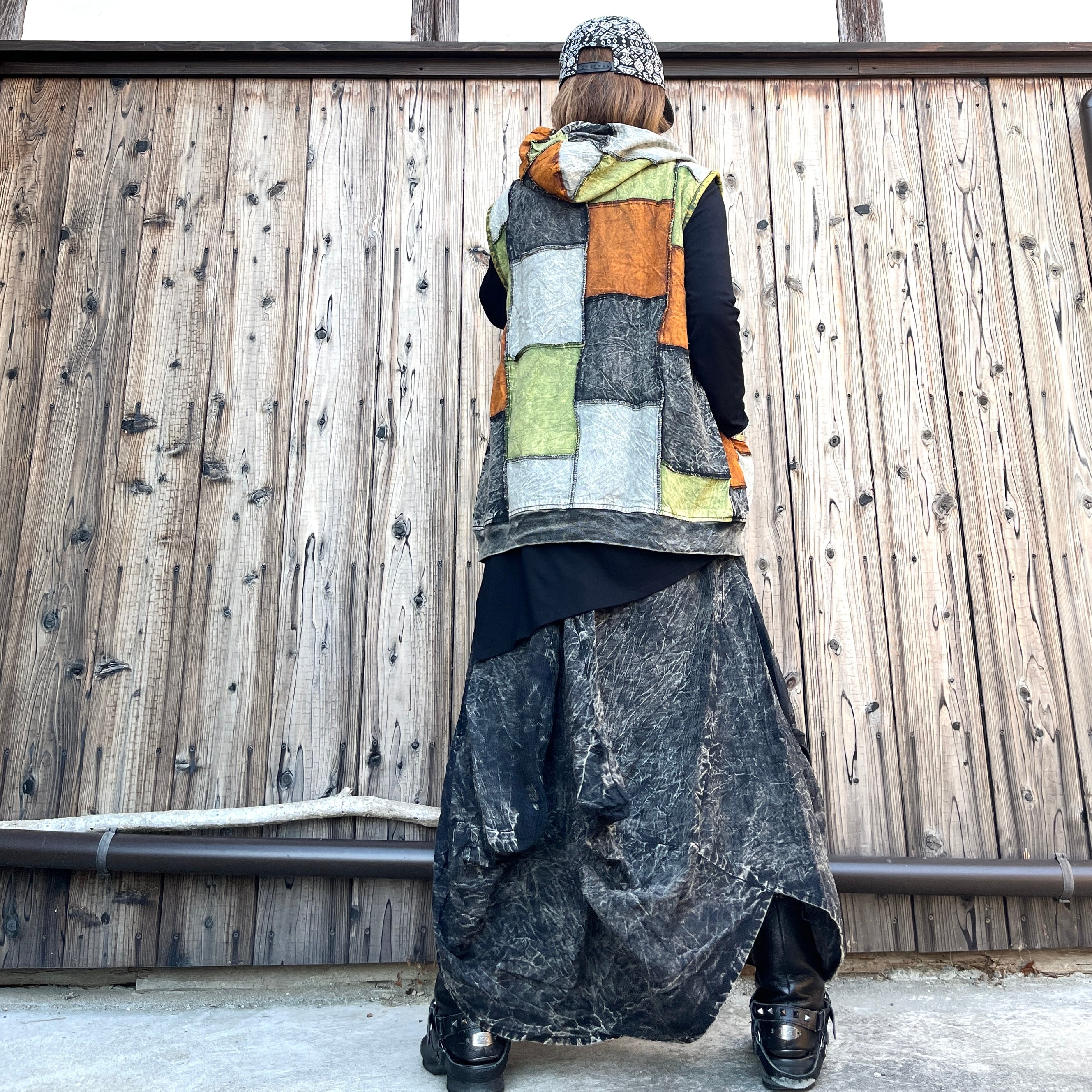 フリース付きパッチワークベスト | アジアン雑貨ルチュ