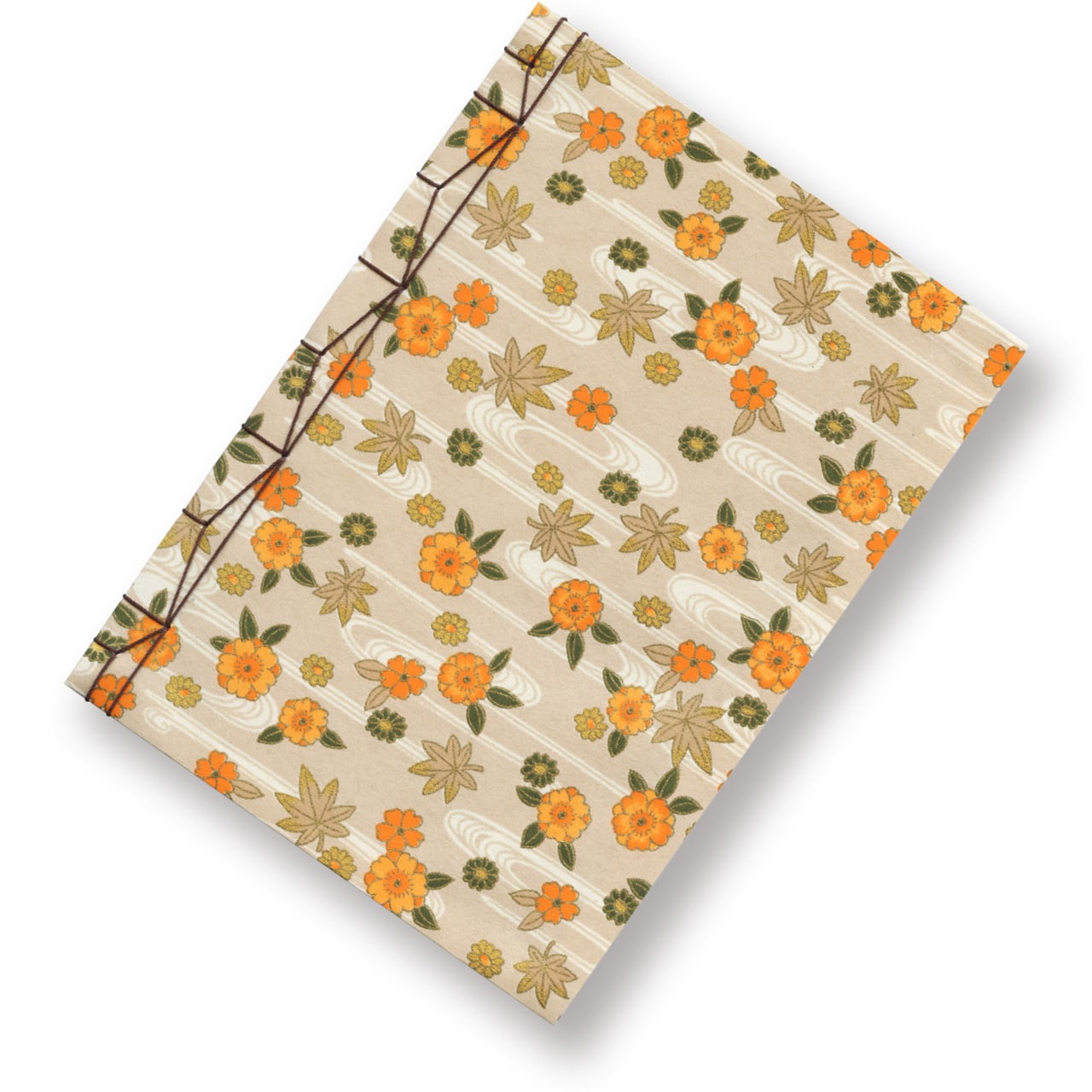 花紋様 —Navy blue background with large floral pattern and weeping
