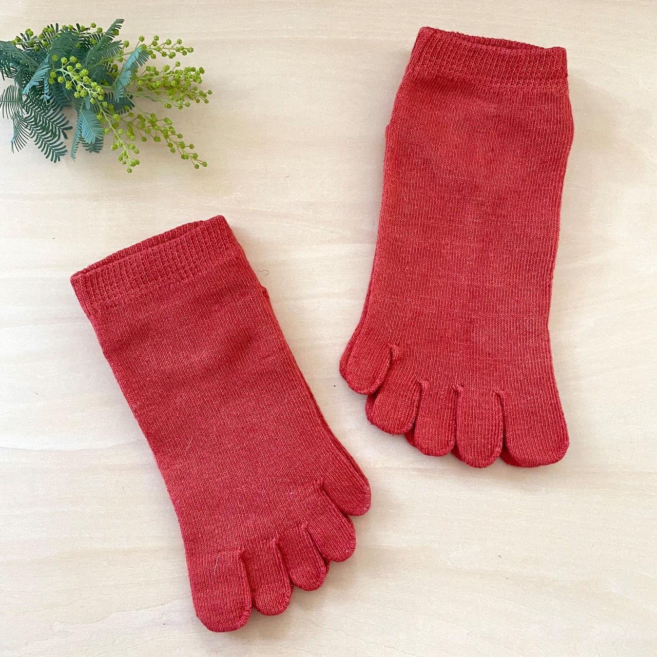 ヘンプコットンの5本指靴下(スニーカー)