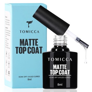 【在庫のみ】TOMICCAトップコート ジェルネイル マットトップコート 8ml 1 本セット マット ジェル ノンワイプ 拭き取り不要 UV/LEDランプ必要