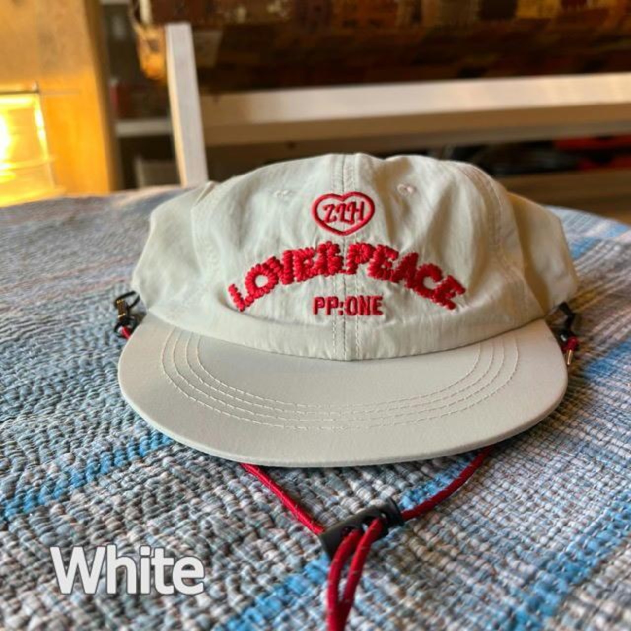 TOPANGA Accessory　Love & Peace String Cap　ラブ＆ピース　紐付きキャップ　Cap　キャップ　帽子　