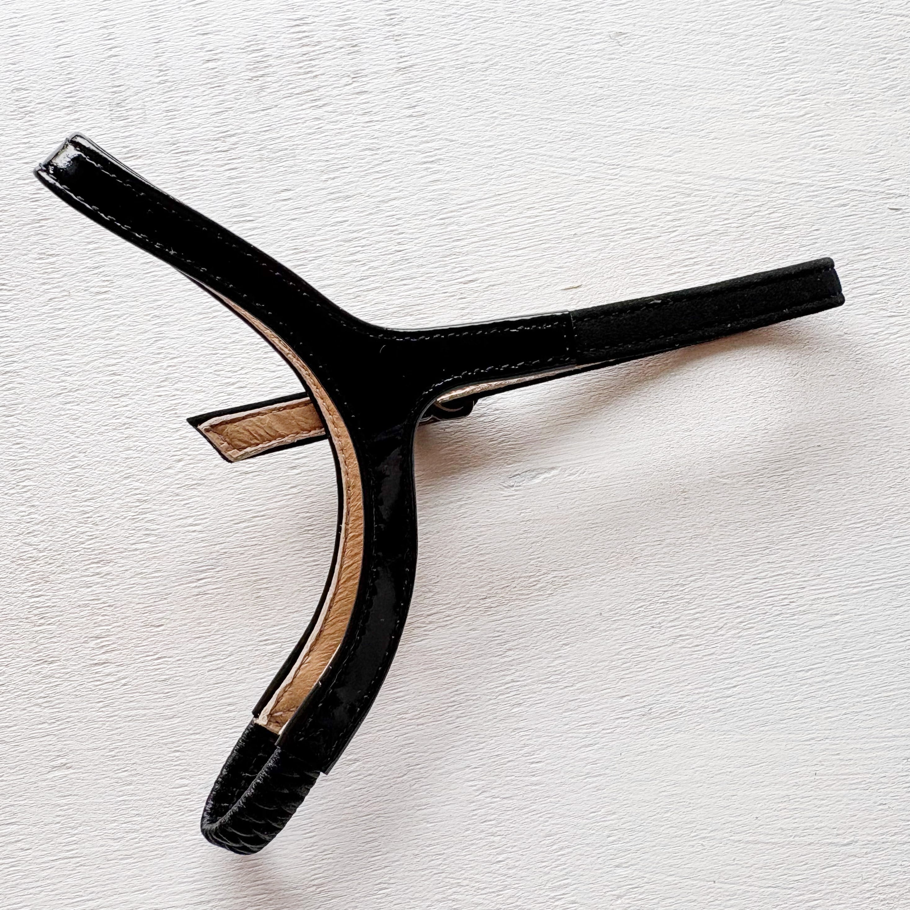 Type N002 ブラックスエードとブラックエナメルのコンビ (S.L)シューループ