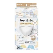 ビースタイル 白元アース 立体マスク ふつうサイズ プレミアムホワイト 20枚入 JIS規格適合 耳が痛くならない幅広耳ひも メイクがつきにくい 不織布 花粉症 3Dマスク