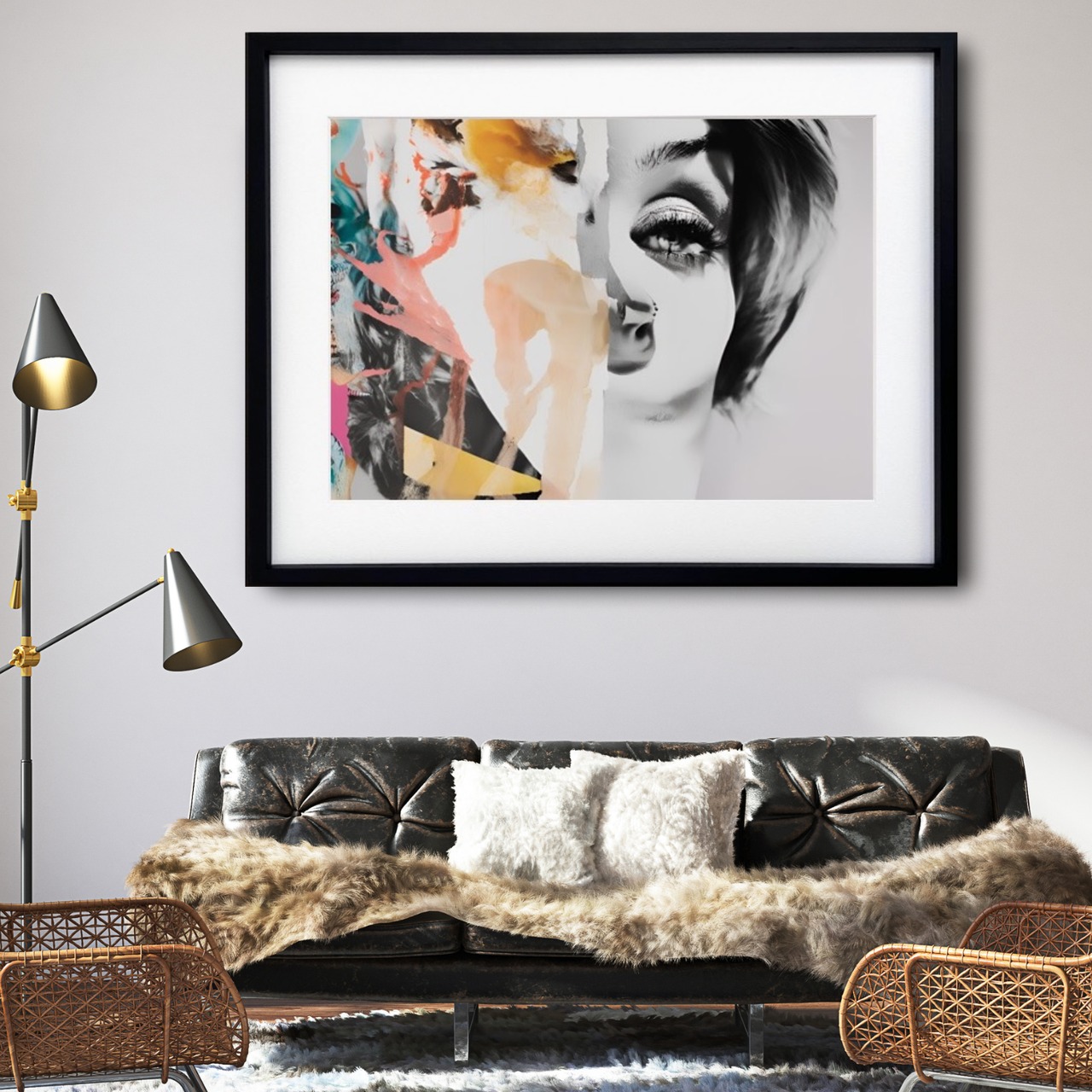 Compassion ｜抽象アート 思いやりと共感を描いたラグジュアリーポスター｜モダンインテリアに馴染む壁掛けアート｜北欧テイスト｜リビング寝室玄関にもおすすめ｜日本製ポスター｜ギフトにも最適A3ポスター