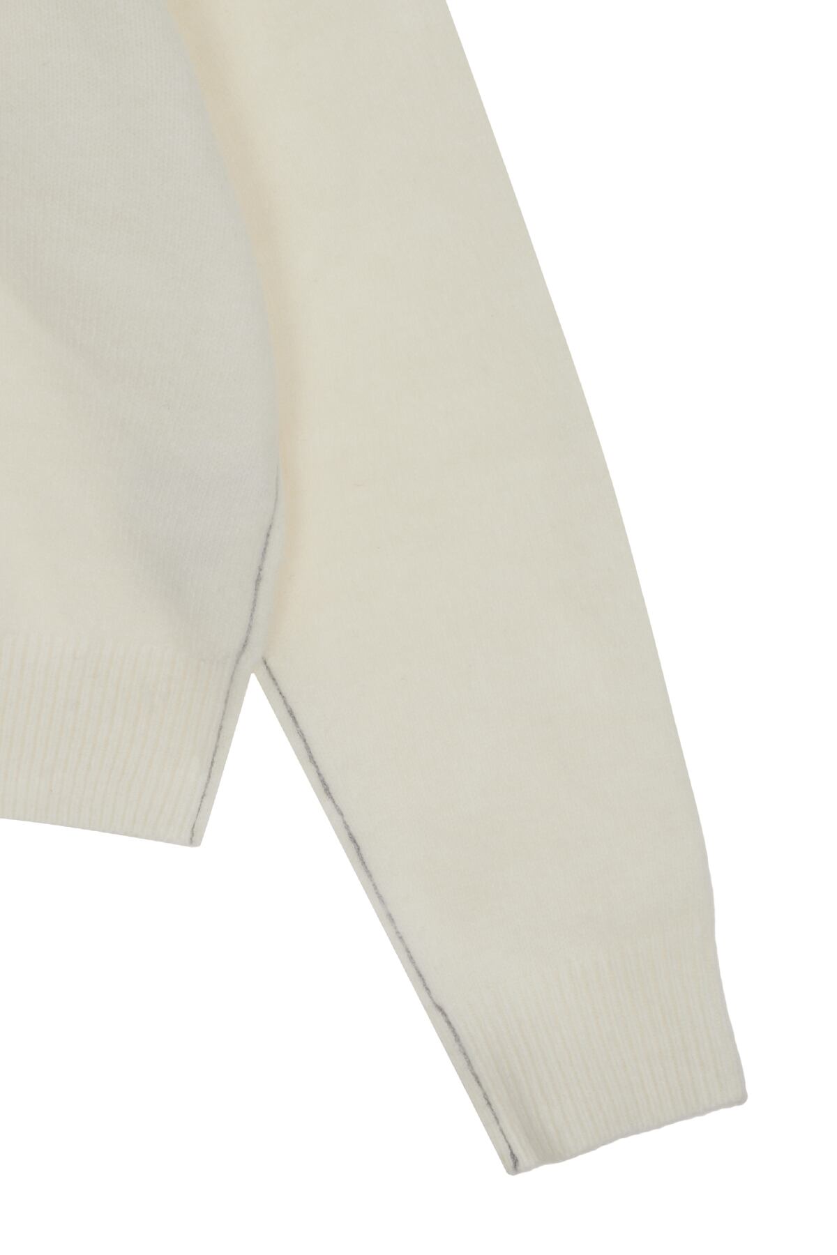Matin Kim] COLOR LINE POINT LOGO KNIT PULLOVER IN IVORY 正規品