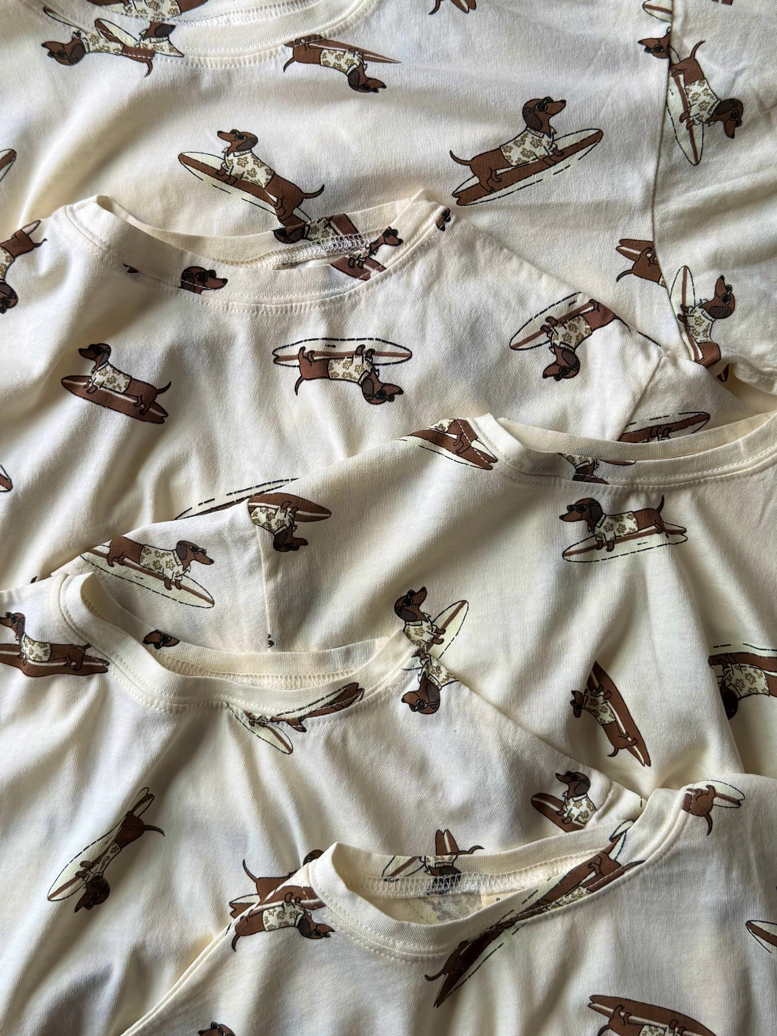 ダックスフンドサーフボード Tee(90〜150cm)4321