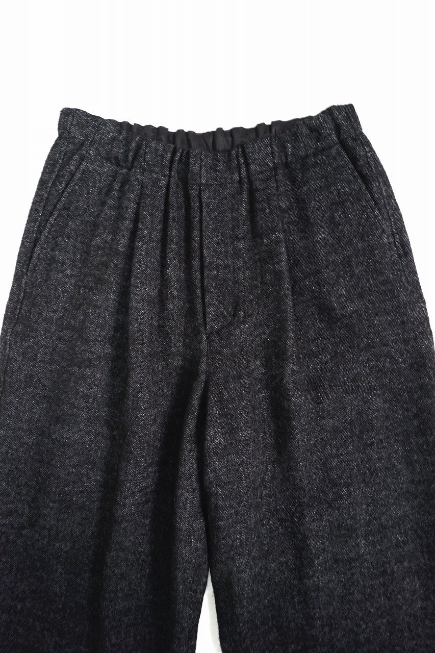 Wool Linen Tweed Wide Pants