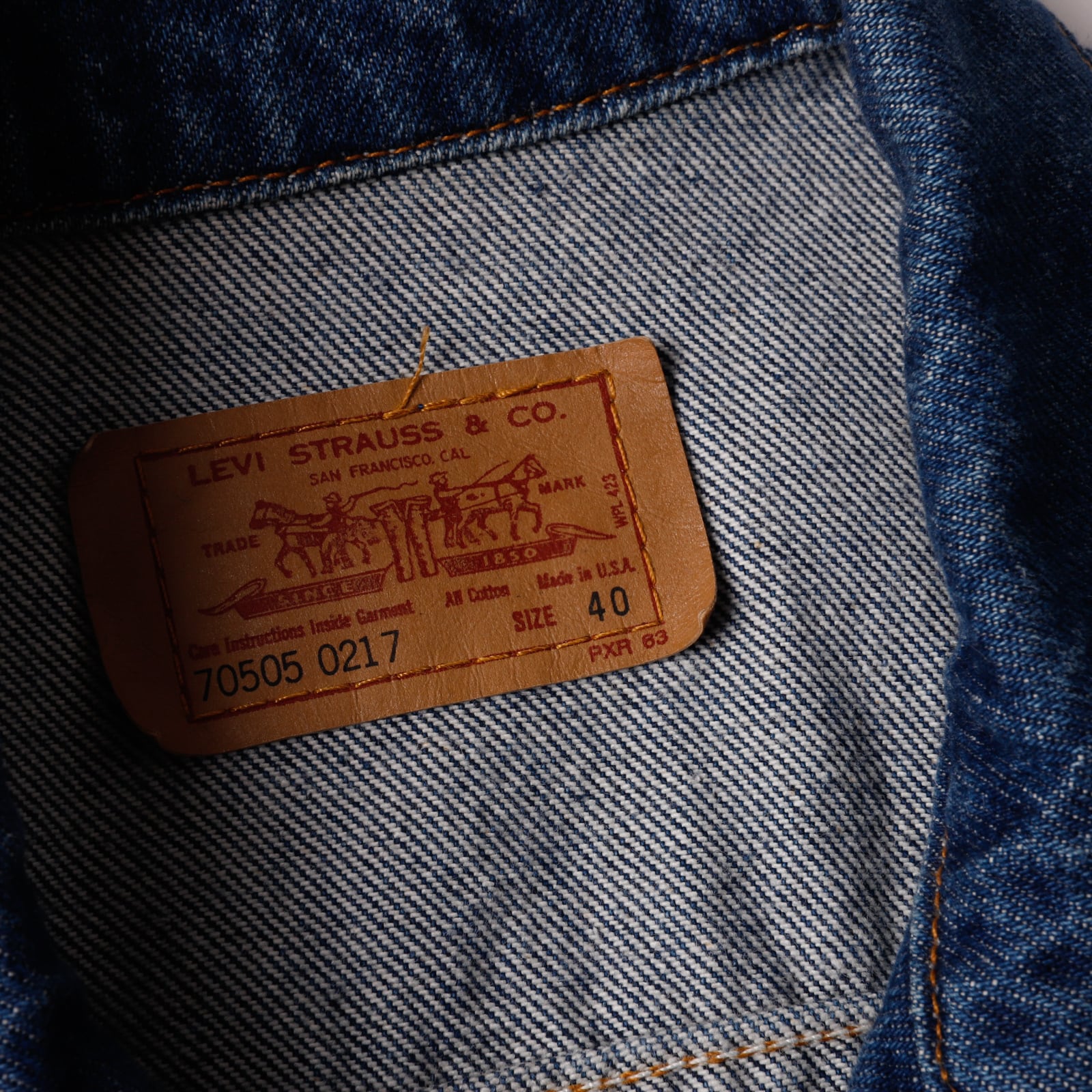 濃紺】90s Levis 70505 0217 Denim jacket size40 about size L made