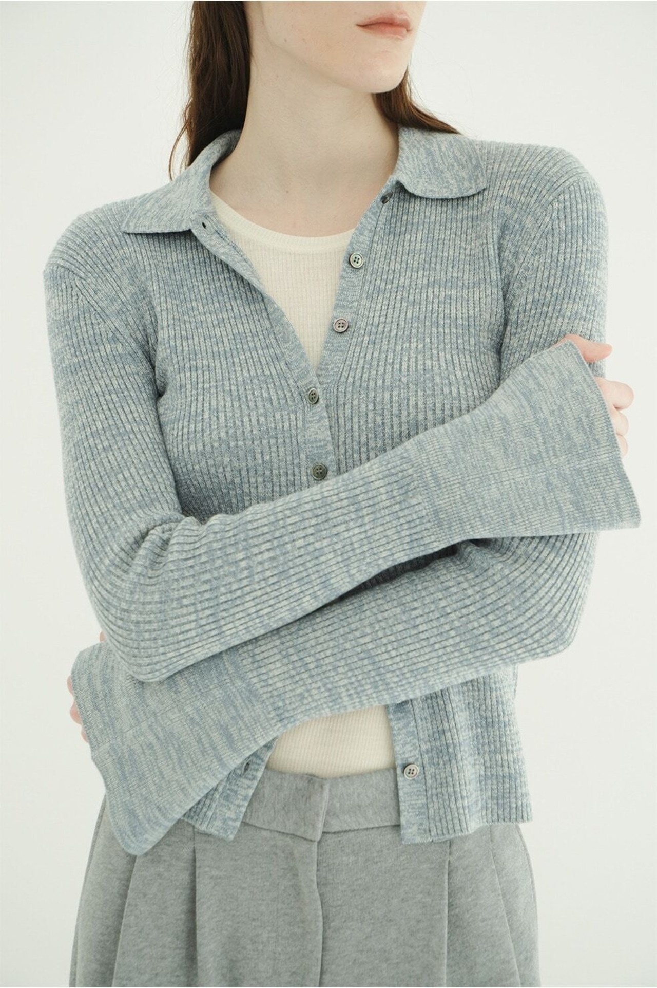 CLANE COMPACT RIB KNIT SHIRTS 3色展開