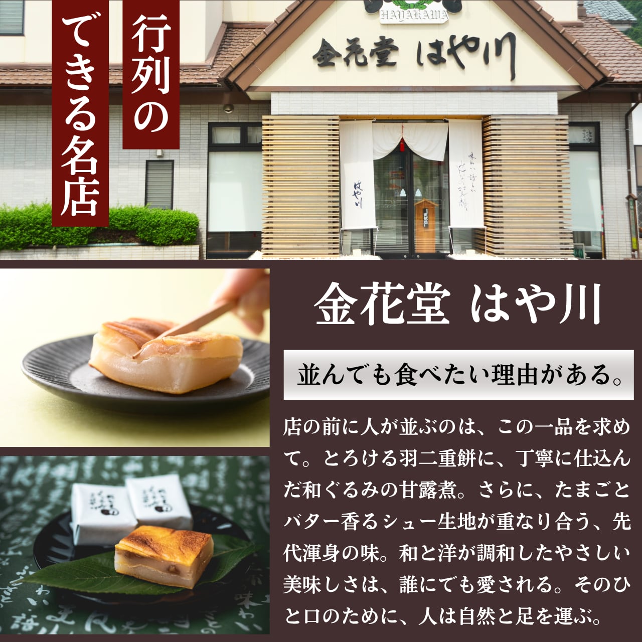 冷蔵便・発送日指定】 羽二重くるみ 6個入 ｜ 福井銘菓 金花堂はや川
