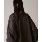 INSCRIRE Cotton check cape shirt