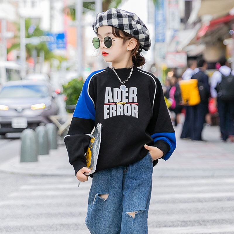 女の子のセーターは2021年春の新しいスタイル、ビッグキッズ、スタイル、長袖、子供用の秋のカジュアルトップス トレンディボーイ43426379058