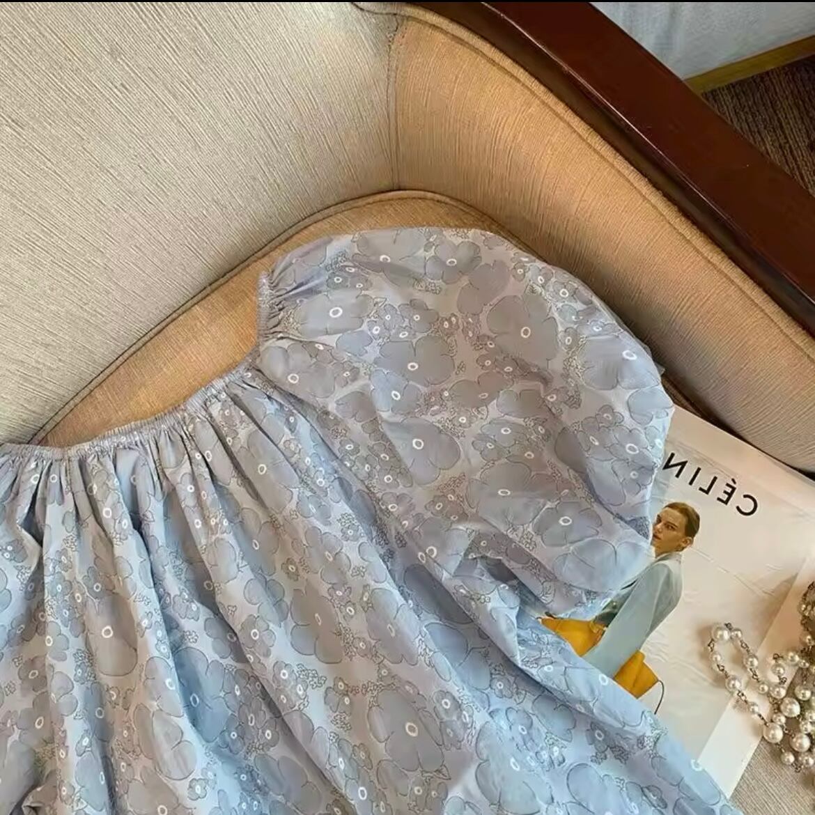 パフスリーブ2wayブラウス