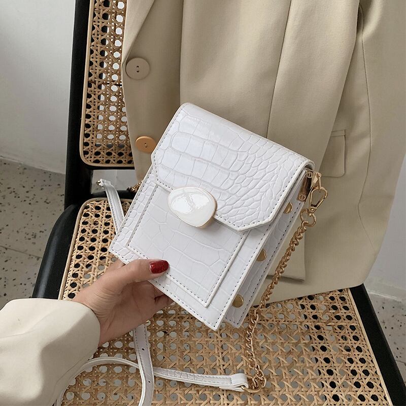 新しい小さなバッグ女性バッグ2020新しい波夏の野生のチェーンショルダーメッセンジャーバッグファッションテクスチャ携帯電話バッグ Tiancai_Wing_Bag0044688