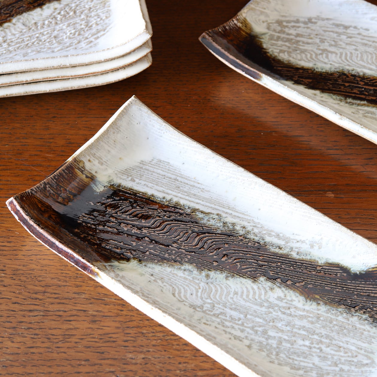 丸田宗彦 朝鮮唐津 摺鉢 向付5枚セット 共箱付き 唐津焼 丸田 唐津焼