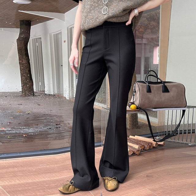 Center Press Flare Long Pants 00973