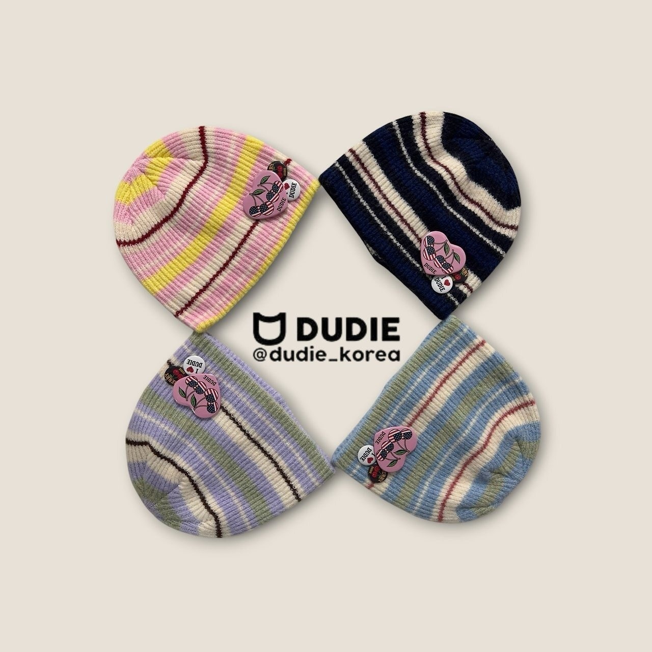 〖取寄〗韓国子供服 / 26winter / DUDIE / ブロットビーニー / 帽子 *FREE(52~56cm)*