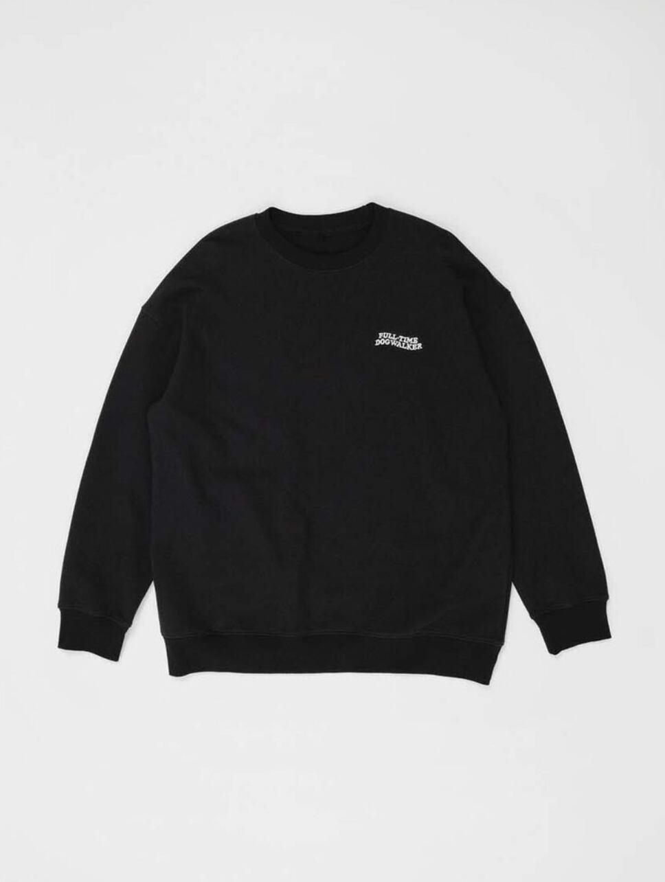 〈予約アイテム〉PEBBLES / スウェット Sweatshirt for dogwalkers Black (飼い主用)