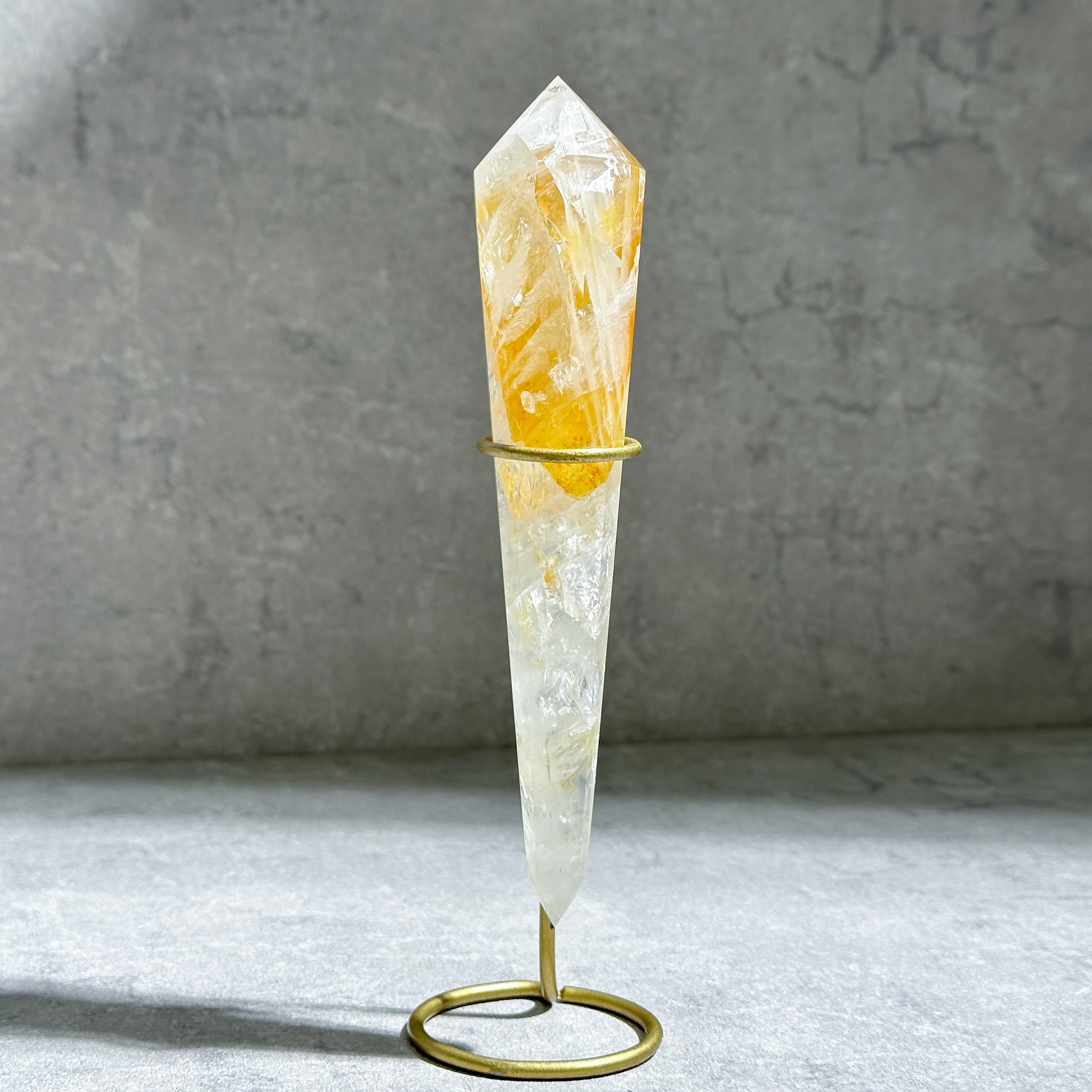 台座付き♡ミナスジェライス産ゴールデンヒーラー ダブルターミネイテッド01◇ Golden Healer ◇天然石・鉱物・パワーストーン