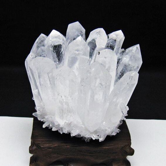 水晶 クラスター 水晶 原石 台座付属 一点物 おまかせ便 182-8633