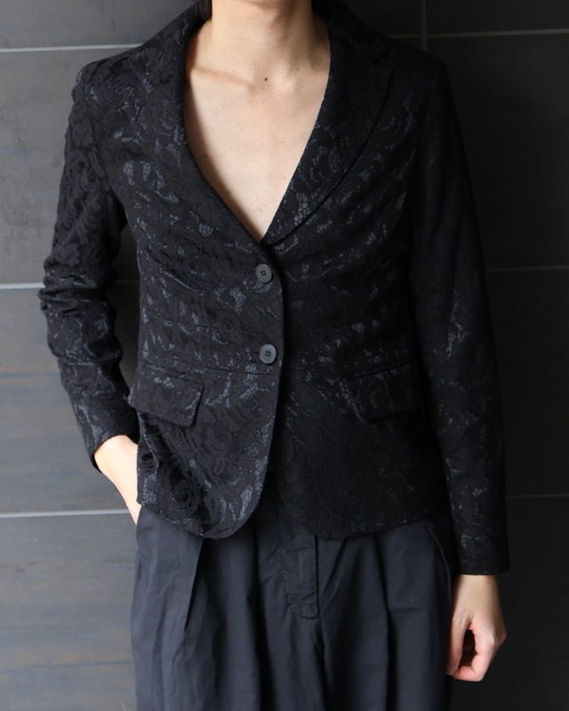 Lace design single tailored jacket