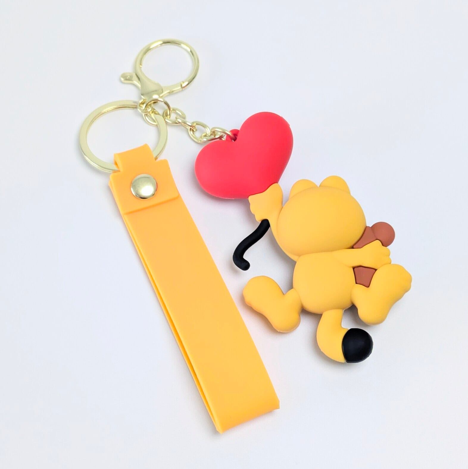 【 Garfield ( ガーフィールド ) 】『 ガーフィールド & プーキー 』 3Dラバーキーホルダー ストラップ付き / キーチェーン〚アメリカン雑貨 アメトイ〛