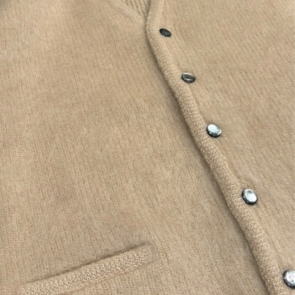 A.R.P.®︎ Shaggy Man™︎ Mohair Cardigan W/Pocket - Dark Natural