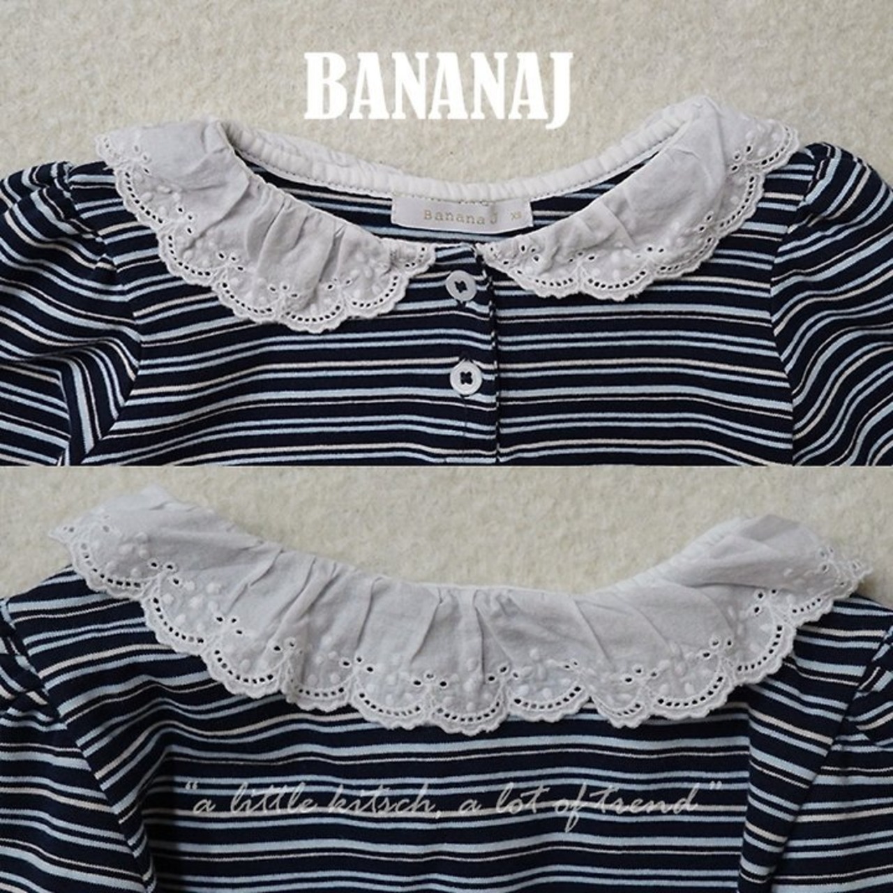 韓国子供服 / BANANA J / 26Autumn / プエラ 襟付きTシャツ / 秋服 / キッズ *XS~JS*