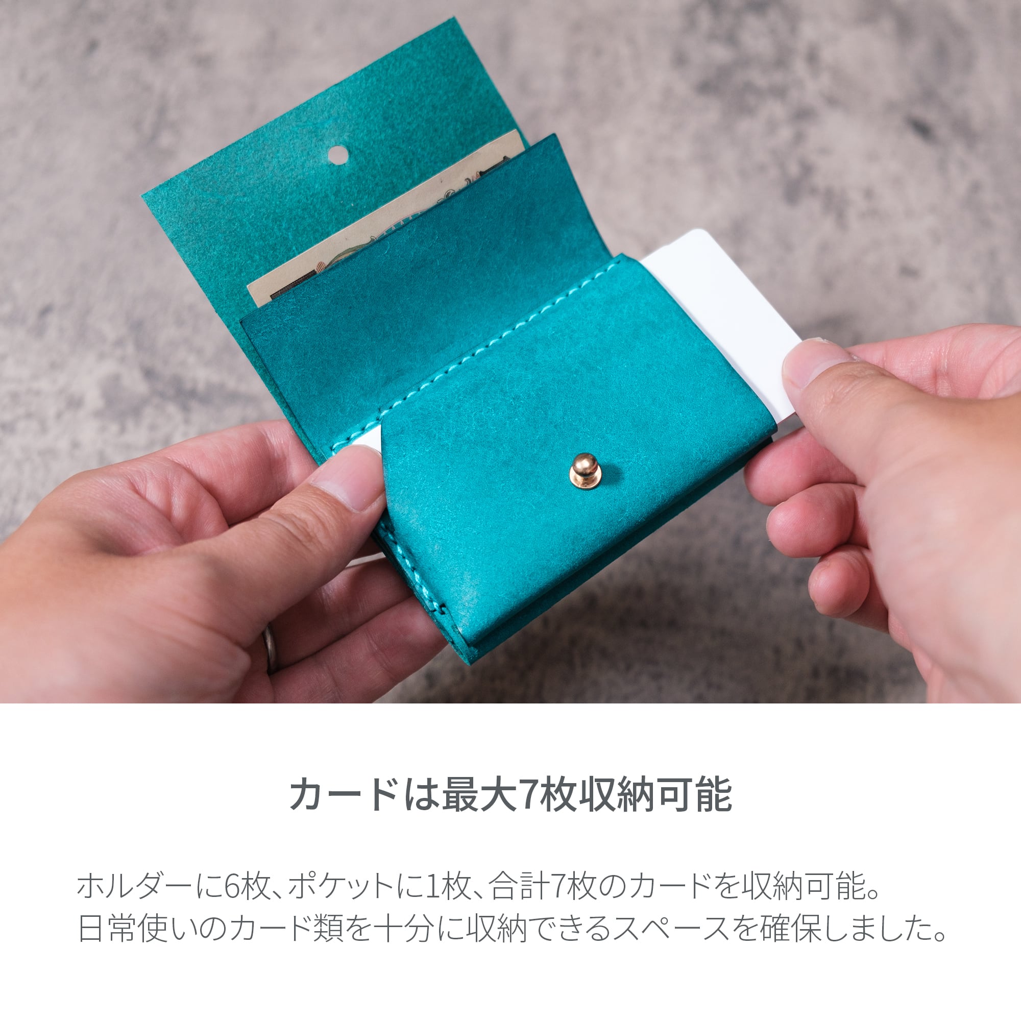 三つ折り財布 Sabrina Mini Wallet グレー ｜ 国内生産 イタリアン